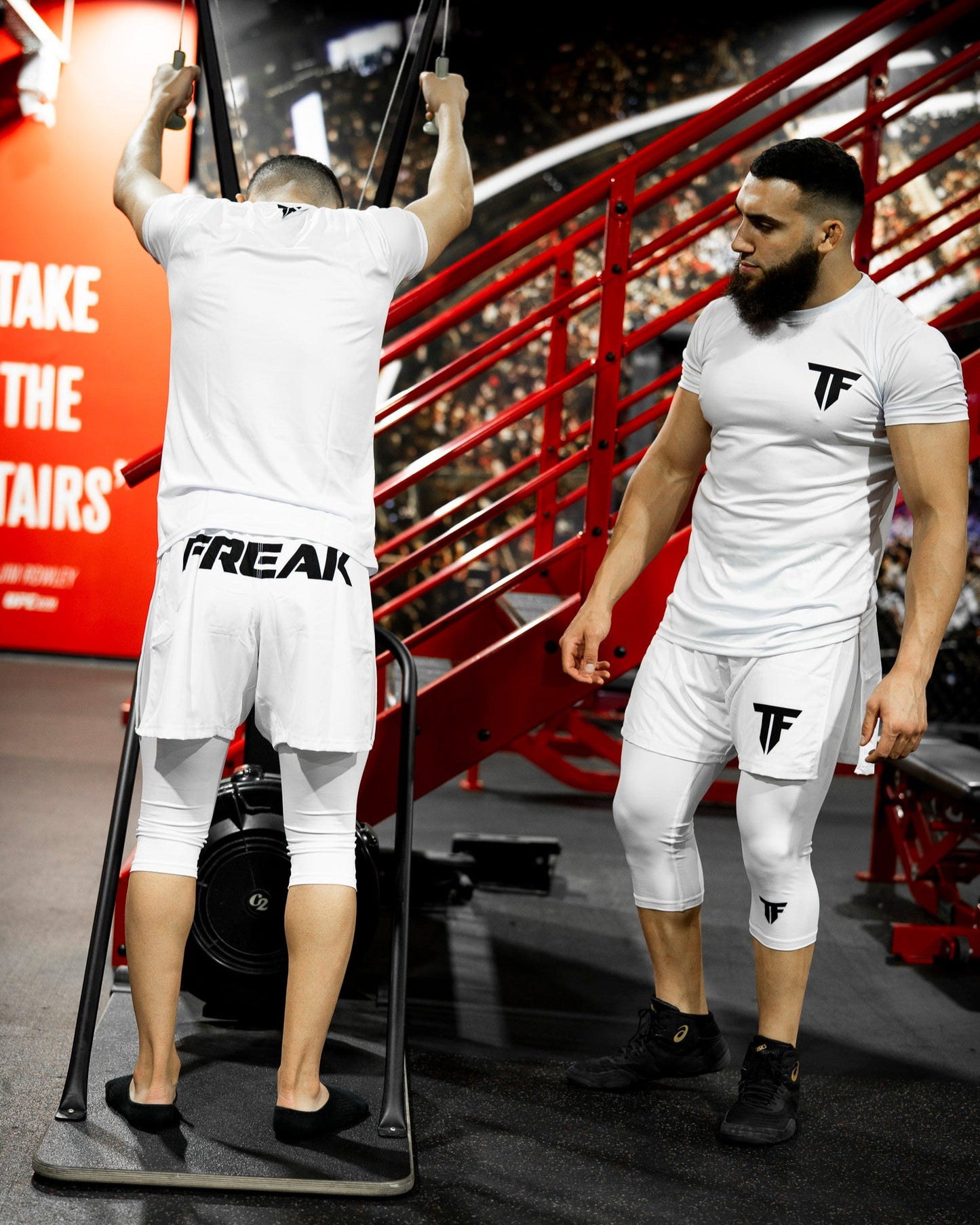 WHITE - 3/4 DRI-FIT COMPRESSION TIGHTS