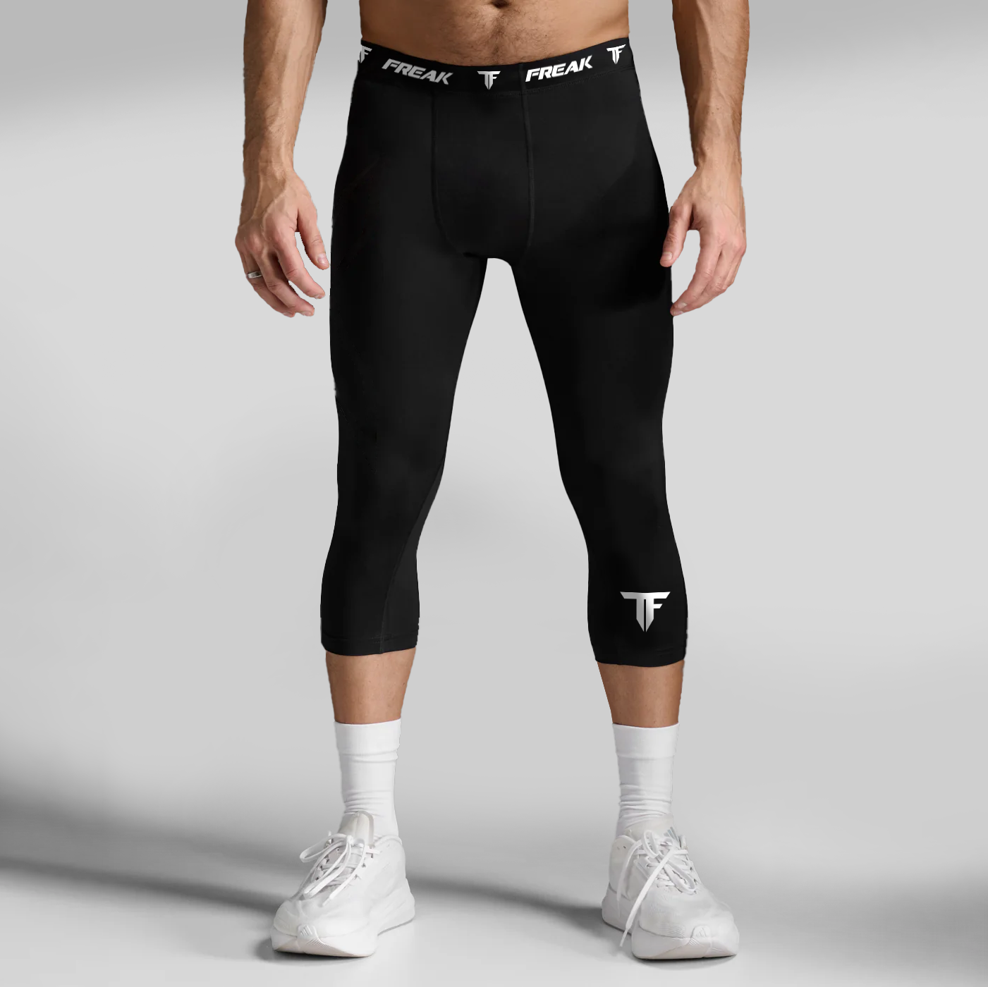 BLACK - MEN’S 3/4 DRI-FIT COMPRESSION TIGHTS