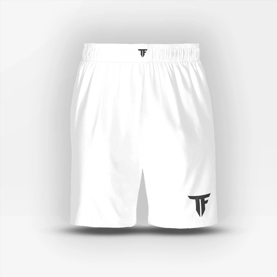WHITE - HIGH SLIT MMA FIGHT SHORTS